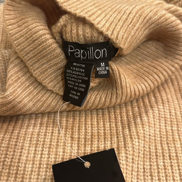 NWT PAPILLON BUBBLE SLEEVE MOCK NECK SWEATER SIZE M K27 - Picture 8 of 8